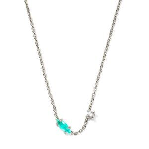 Open Box - Kendra Scott -  Meridith Small Pendant Nec Silver